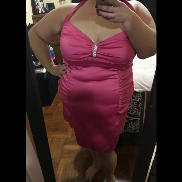 torrid hot pink dress